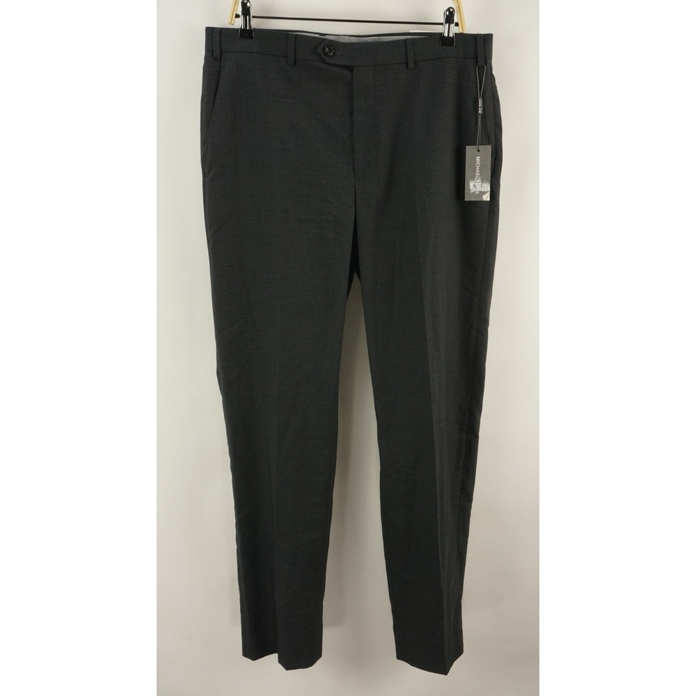 New Michael Kors Matisse Performance Dress Pants Men's 36 x 32 Gray Stretch Easy